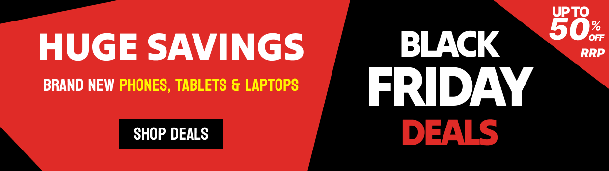 Save up to 50% off RRP Huge Savings: Black Friday Deals on brand new phones, tablets and laptops. Up to 50% off RRP.